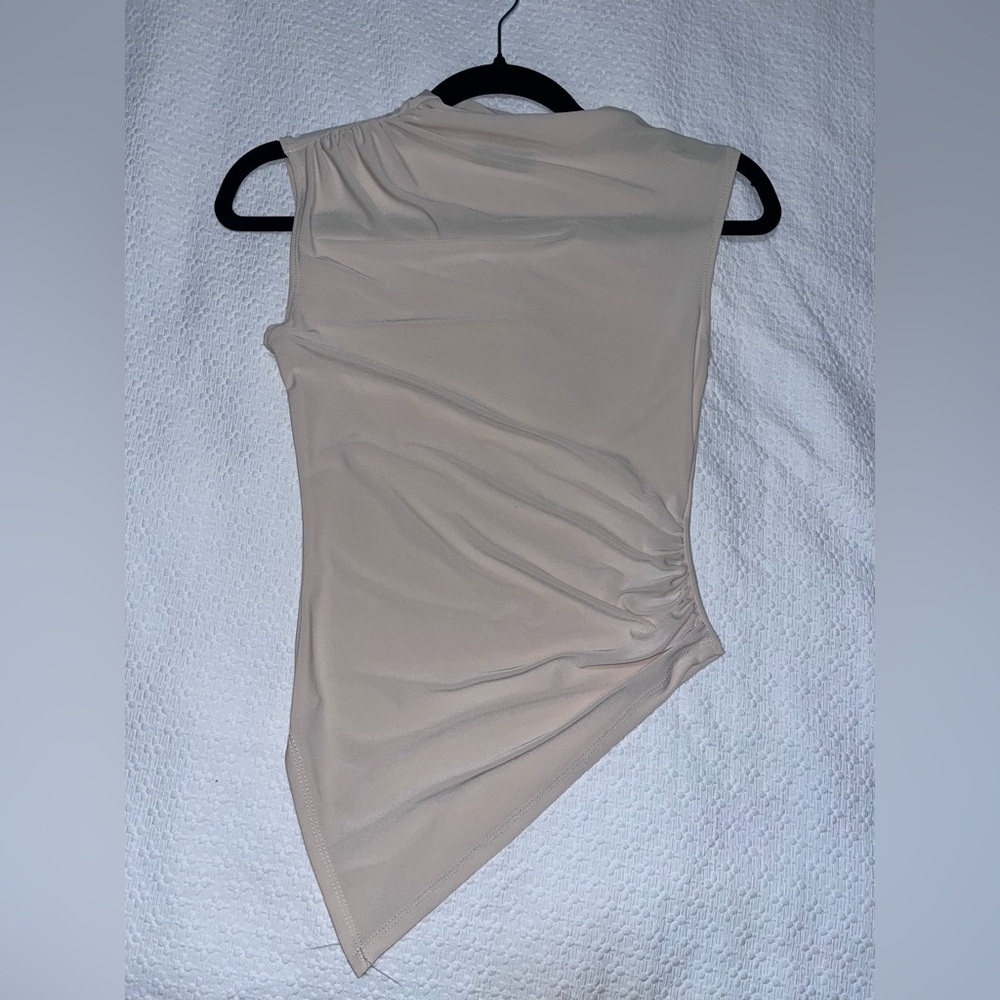 ASOS Cream Asymmetrical Top
